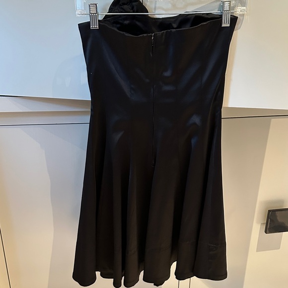 Teeze Me Black Strapless Dress with Rosette - Picture 4 of 6